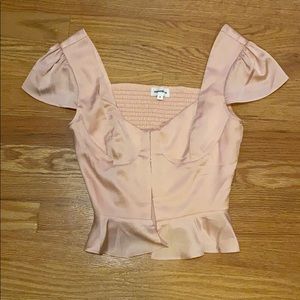 Superdown Emmie Hook & Eye Top in Champagne